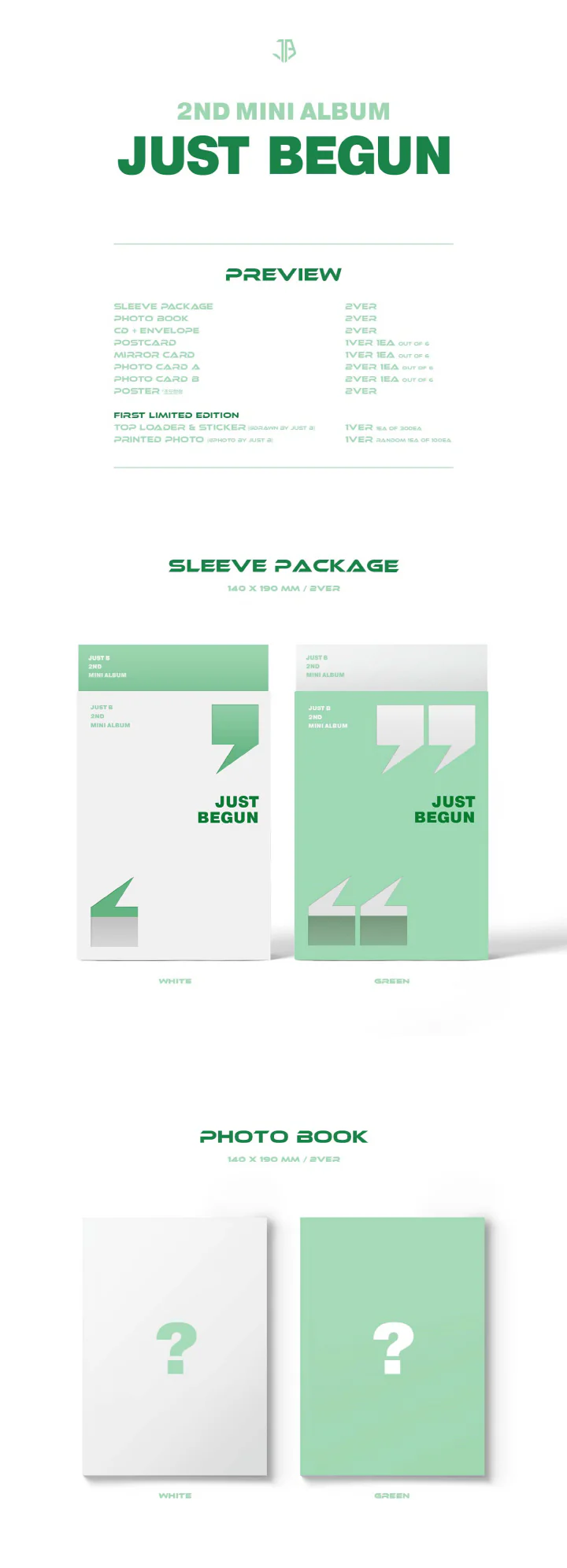 JUST B - JUST BEGUN 2nd Mini Album - Image 2