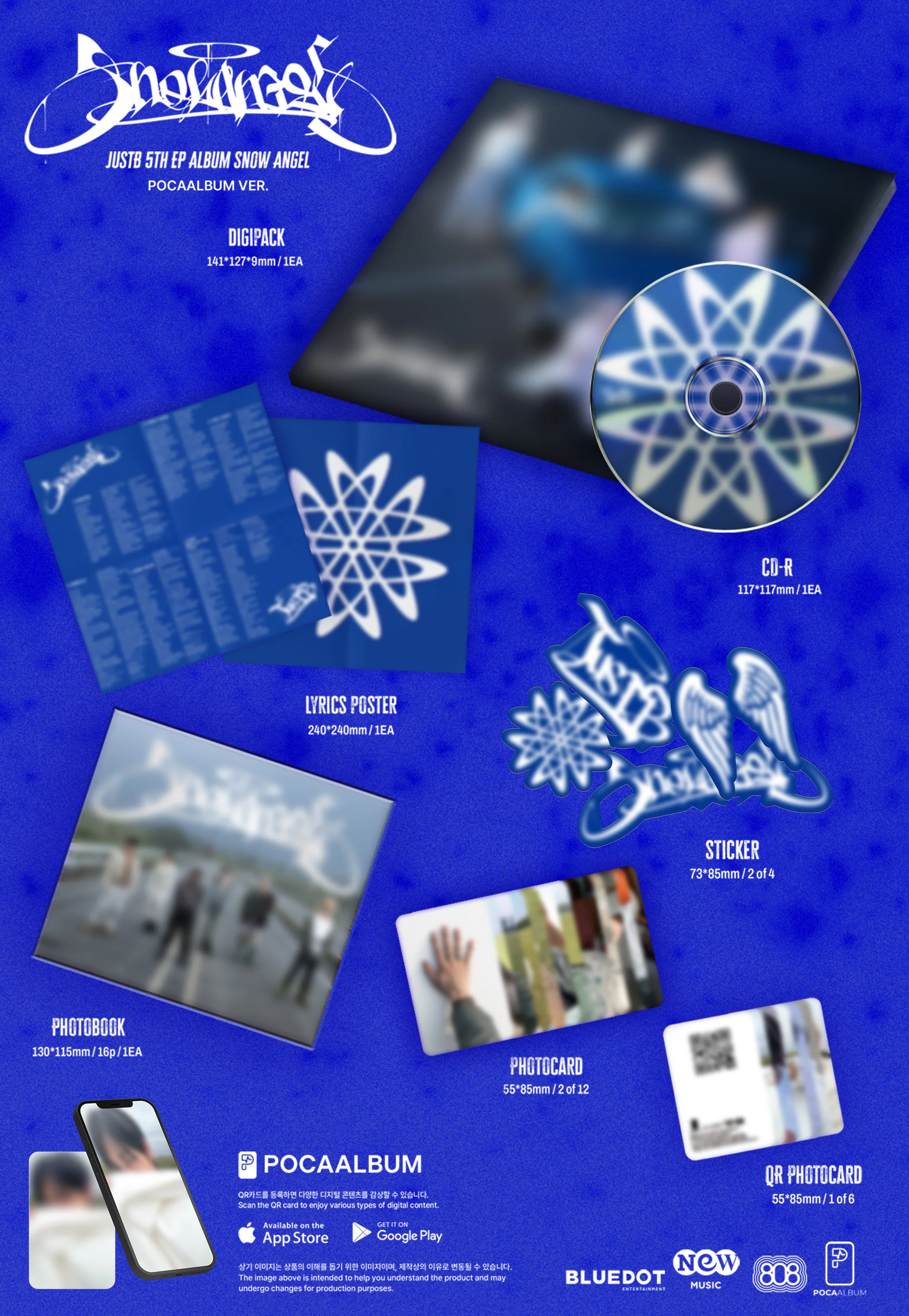 Justb - 5th Mini Album Snow Angel Pocaalbum version - Image 3