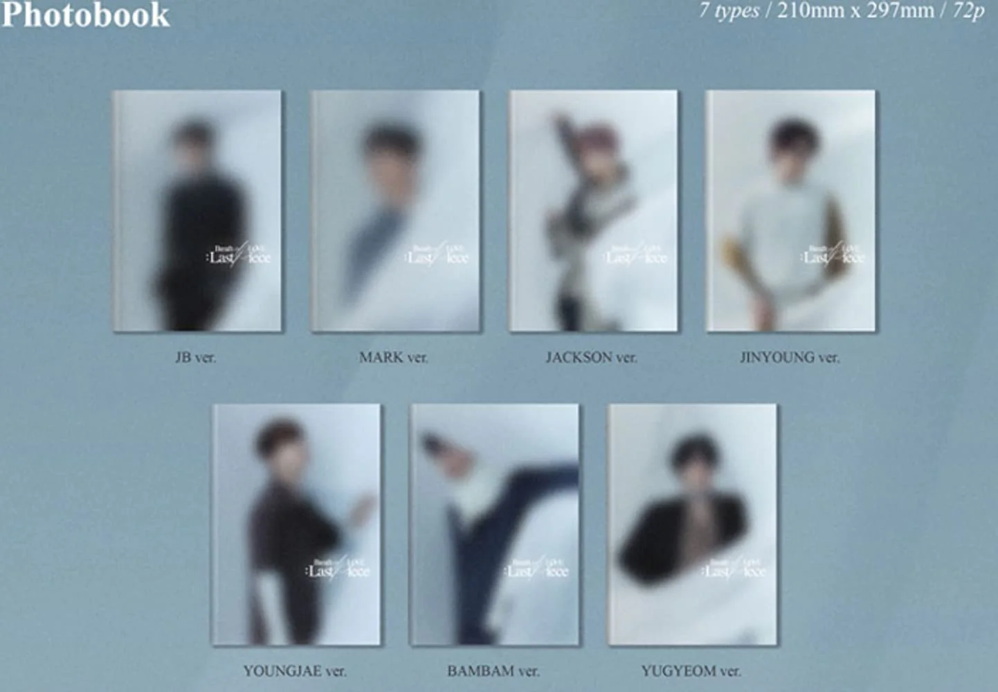 JYP GOT7 - Breath of Love : Last Piece (Vol.4) Random Cover Album+Extra Photocards Set - Image 2