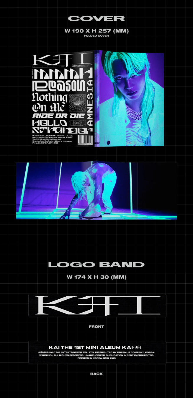 KAI EXO - KAI (开) PHOTO BOOK Ver. (1st Mini) Album+Extra Photocards Set - Image 2