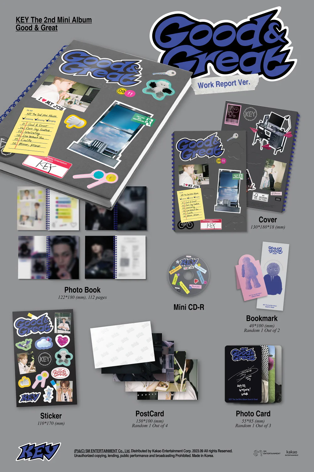 KEY SHINee - 2nd Mini Album Good & Great [Work Report Ver.] - Image 2