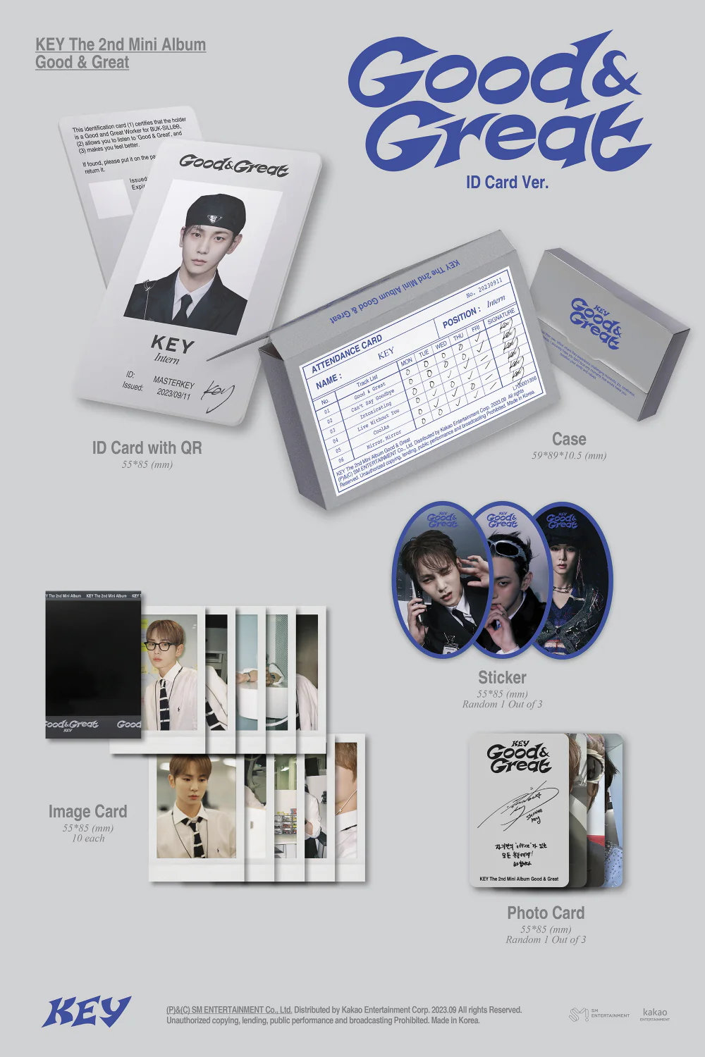KEY SHINee - Good & Great [ID Card Ver.] Smart Album - Image 2