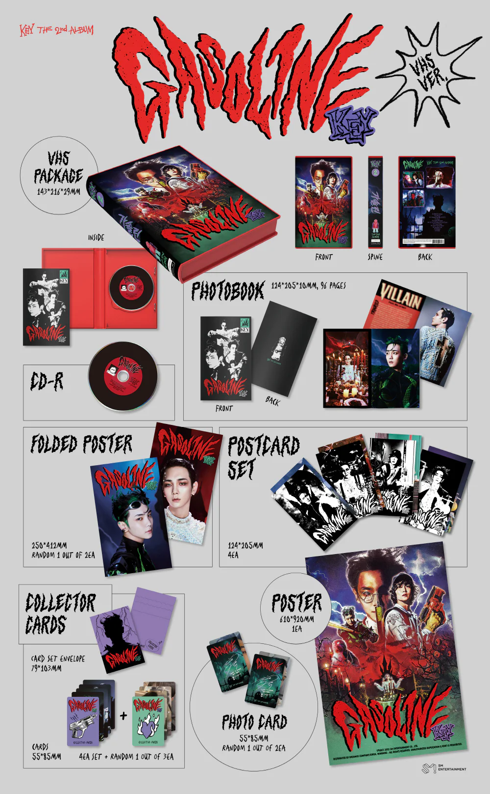 KEY SHINee - Gasoline [VHS ver.] 2nd Album+Free Gift (CD Only, No Poster) - Image 2
