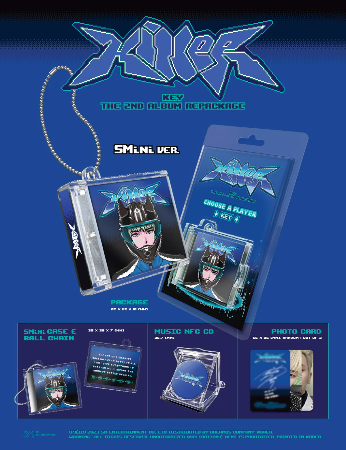KEY SHINee - KILLER SMINI VER + EXTRA PHOTOCARDS - Image 2