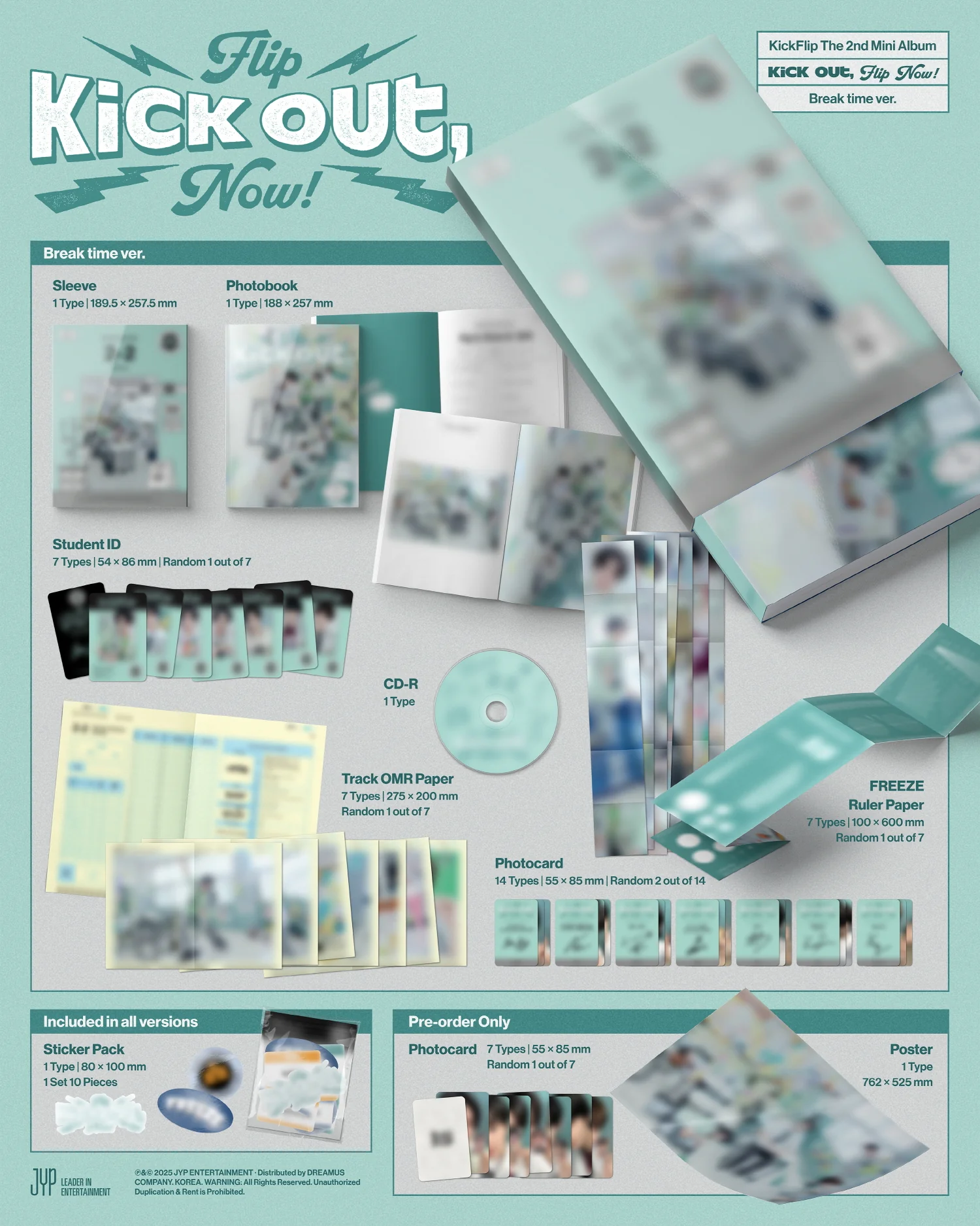 KickFlip - 2nd Mini Album Kick Out, Flip Now! CD+Pre-Order Gift - Image 3