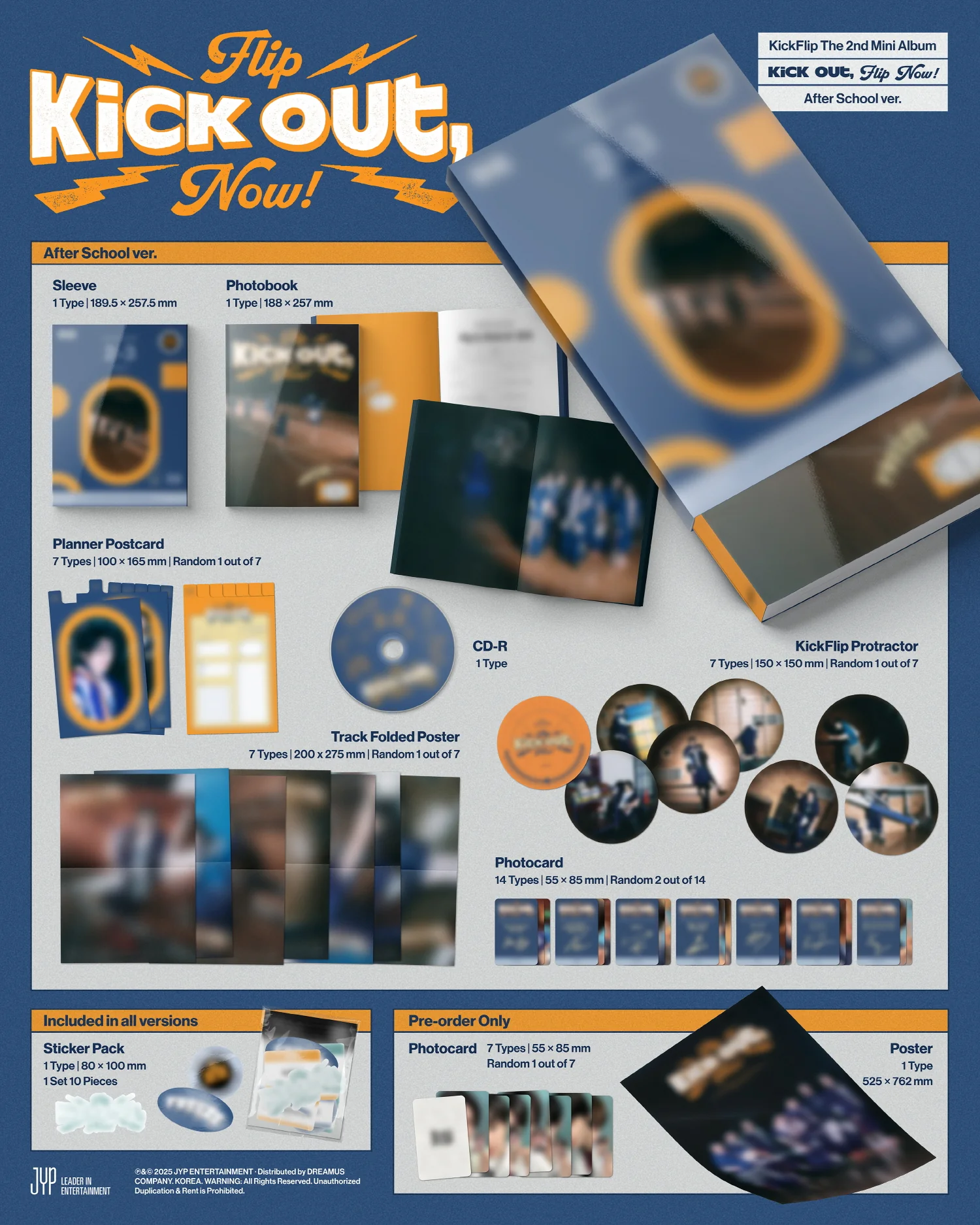 KickFlip - 2nd Mini Album Kick Out, Flip Now! CD+Pre-Order Gift - Image 4