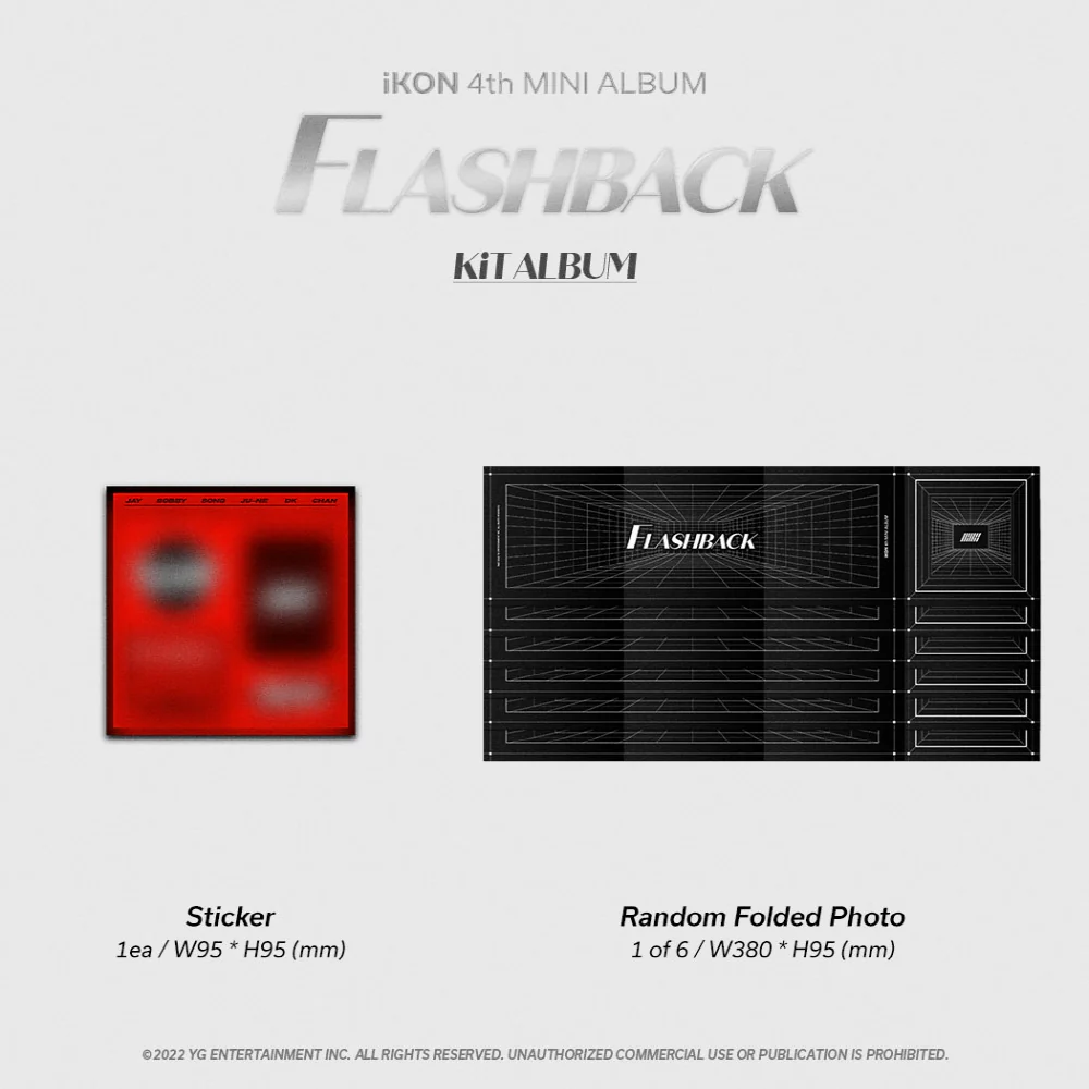 [KIHNO KIT] IKON - FLASHBACK (4th Mini)+Extra Photocards Set - Image 6