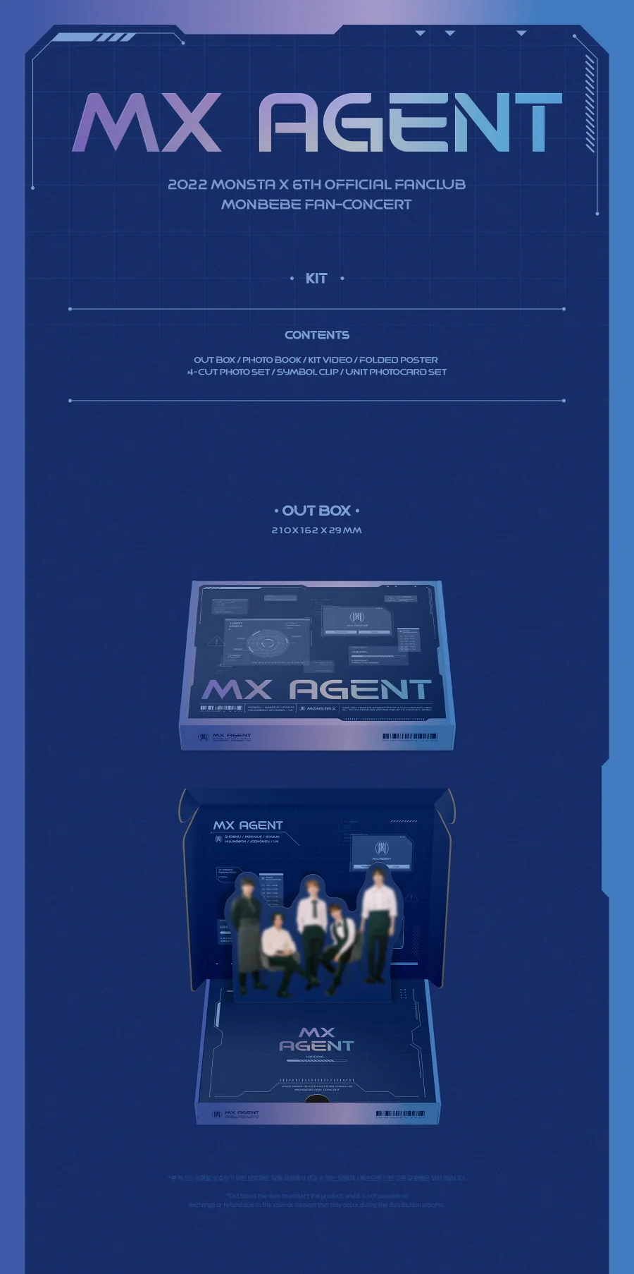 [KIHNO KIT] MONSTA X - 2022 6TH OFFICIAL FANCLUB MONBEBE FAN-CONCERT MX AGENT KIT - Image 2