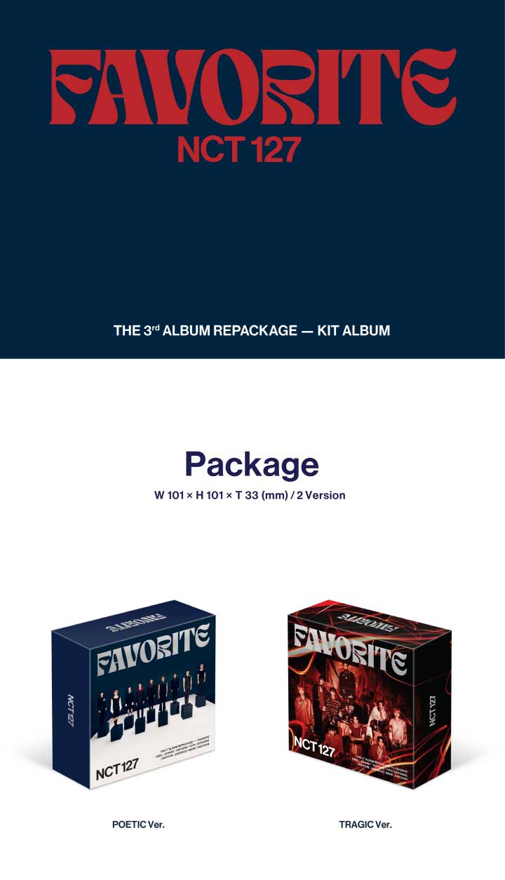 [KIHNO KIT] NCT 127 - Favorite (Vol.3 Repackage) Kit+Folded Poster+Free Gift - Image 2