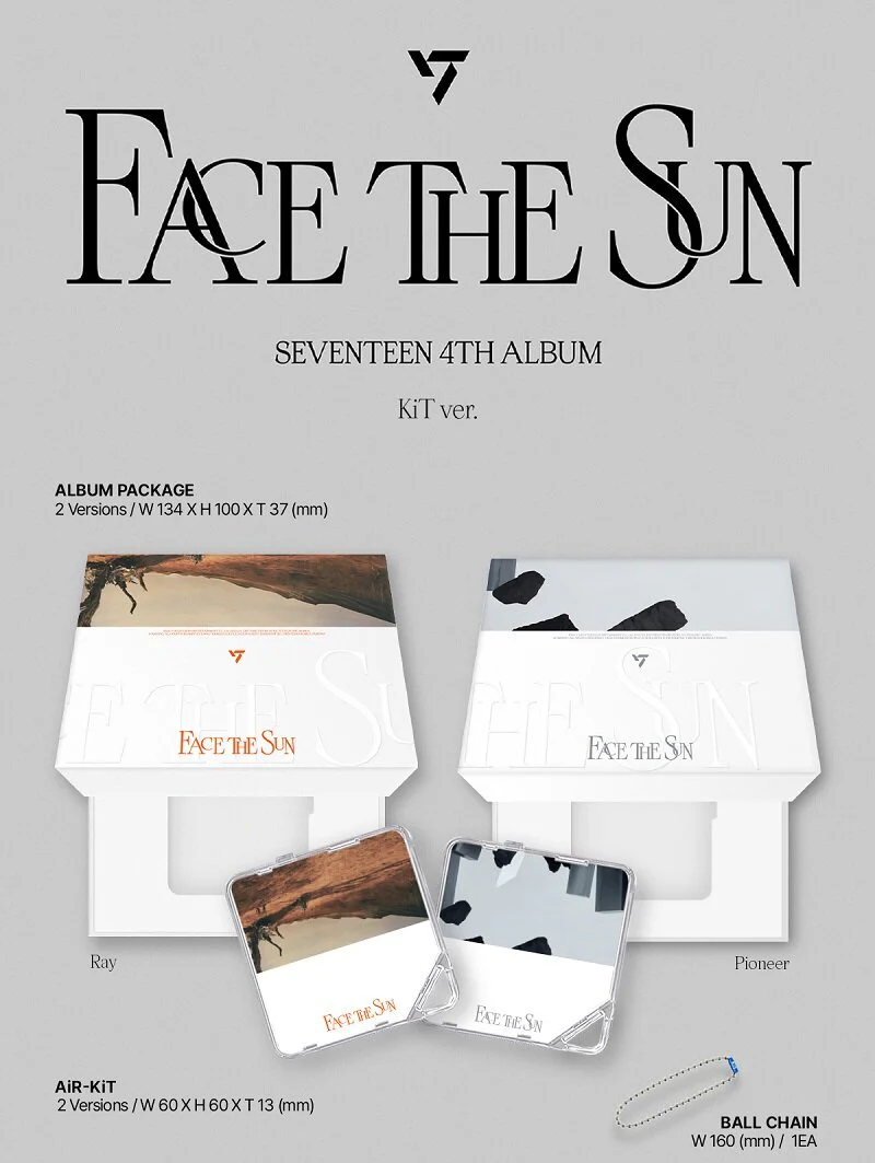 [KIHNO KIT] SEVENTEEN  - Face the Sun (Vol.4) Random ver. (Renewal)+Extra Photocards Set - Image 2