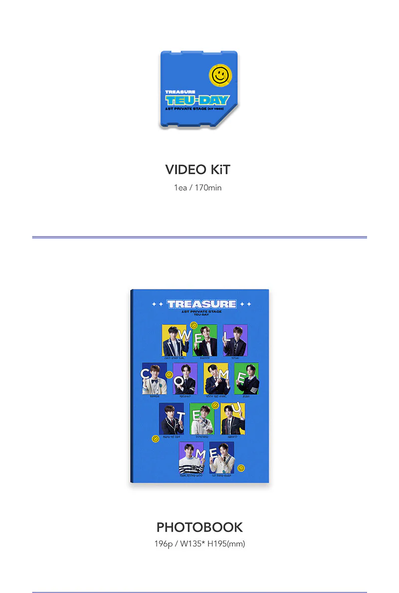 [KIHNO KIT] TREASURE - TREASURE 1ST PRIVATE STAGE [TEU-DAY] KIT VIDEO+Extra Photocard Set - Image 3