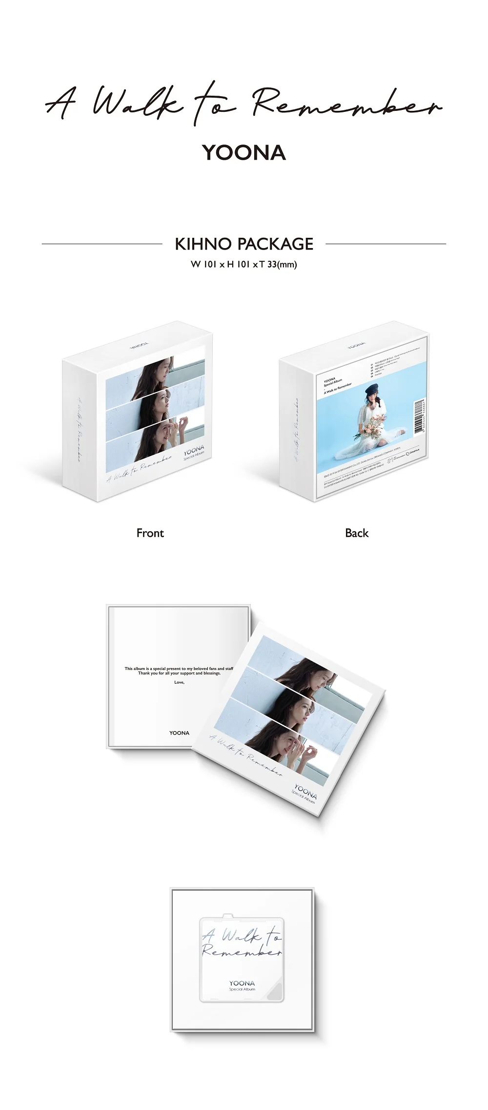 [KIHNO KIT] YOONA SNSD - A WALK TO REMEMBER (Special Album) - Image 2