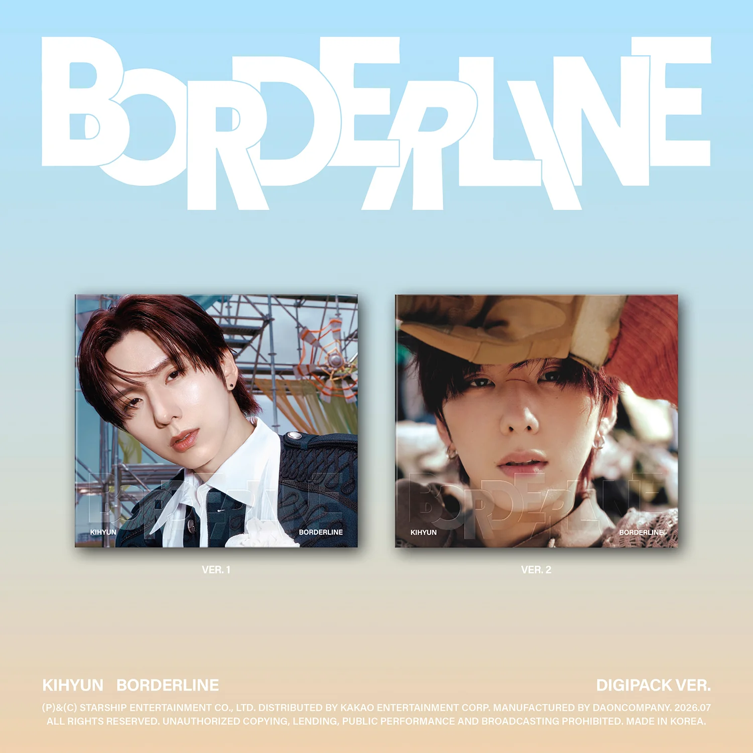 KIHYUN - BORDERLINE [DIGIPACK ver.] EP Album