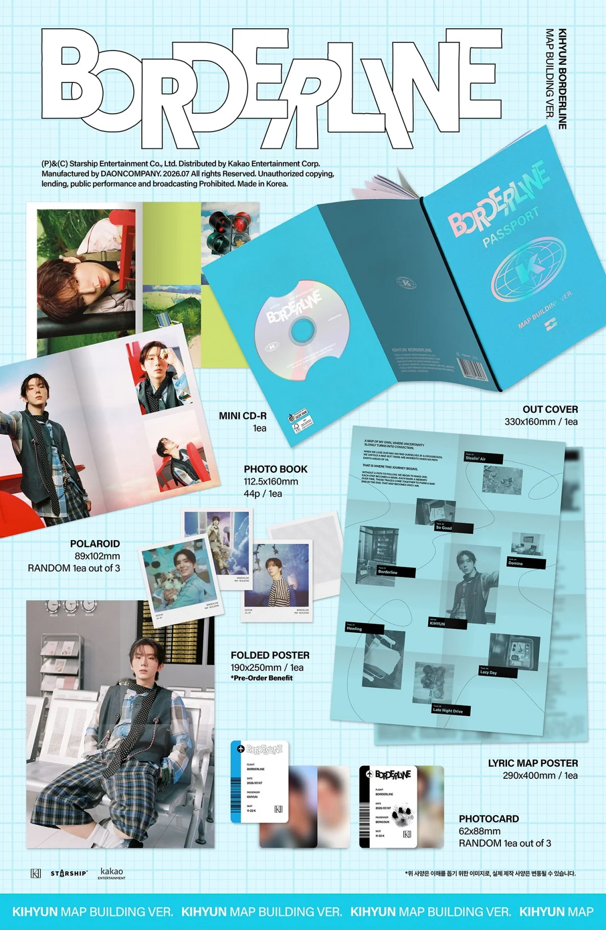 KIHYUN - BORDERLINE [MAP BUILDING ver.] EP Album - Image 2