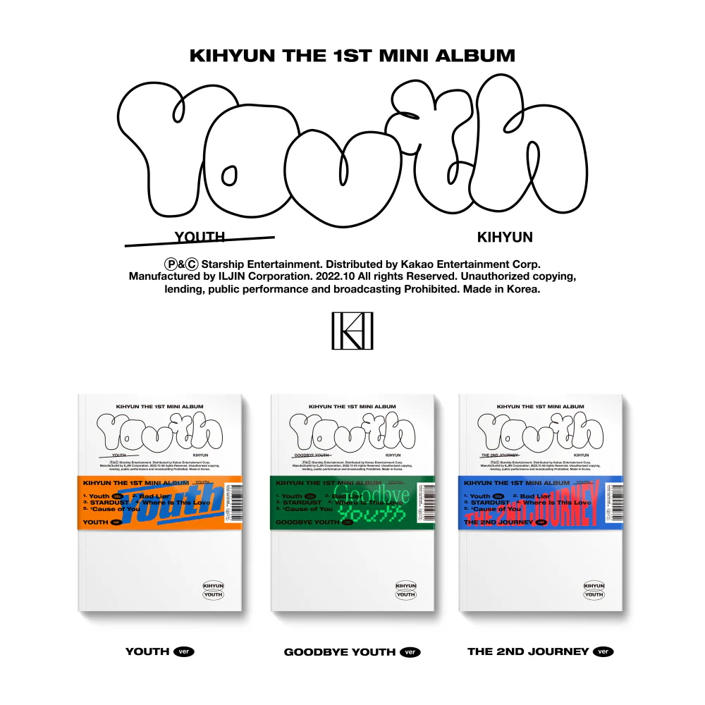KIHYUN MONSTA X - 1st Mini Album YOUTH CD+Pre-Order Benefit