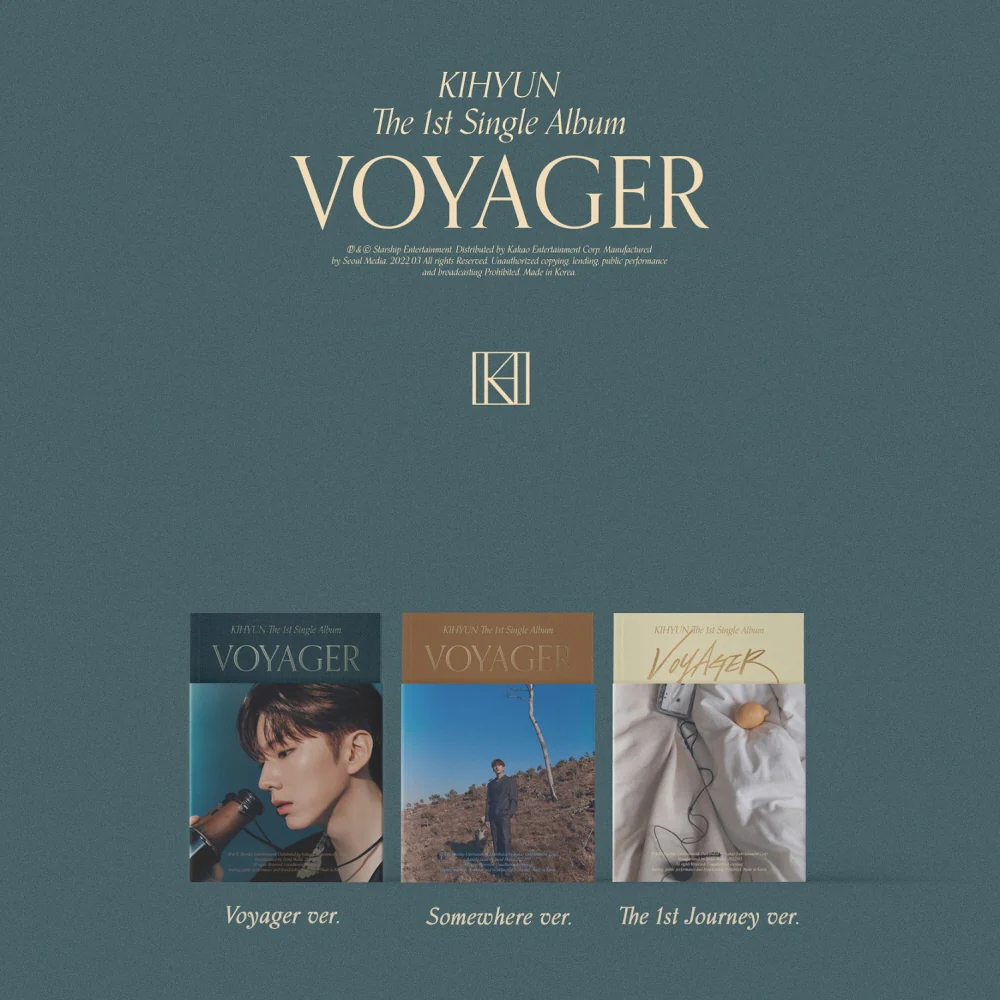 KIHYUN MONSTA X - VOYAGER (1st Single) AlbumExtra Photocards Set (Random ver.)