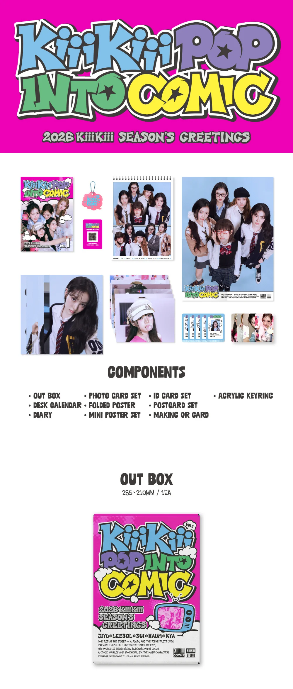 KiiiKiii 2026 SEASON'S GREETINGS [KiiiKiii POP INTO COMIC] + Pre-Order Gift - Image 2