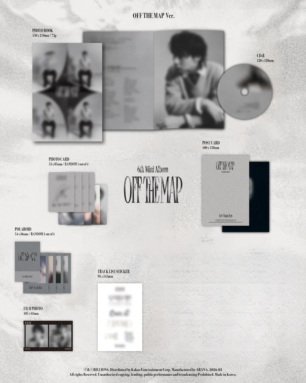 Kim Sung Kyu - 6th Mini Album Off The Map CD - Image 2