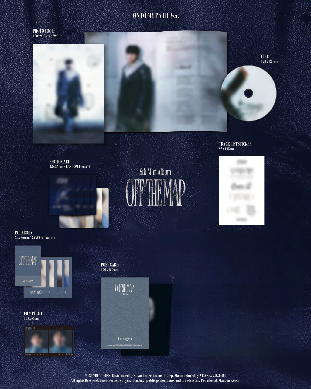 Kim Sung Kyu - 6th Mini Album Off The Map CD - Image 3