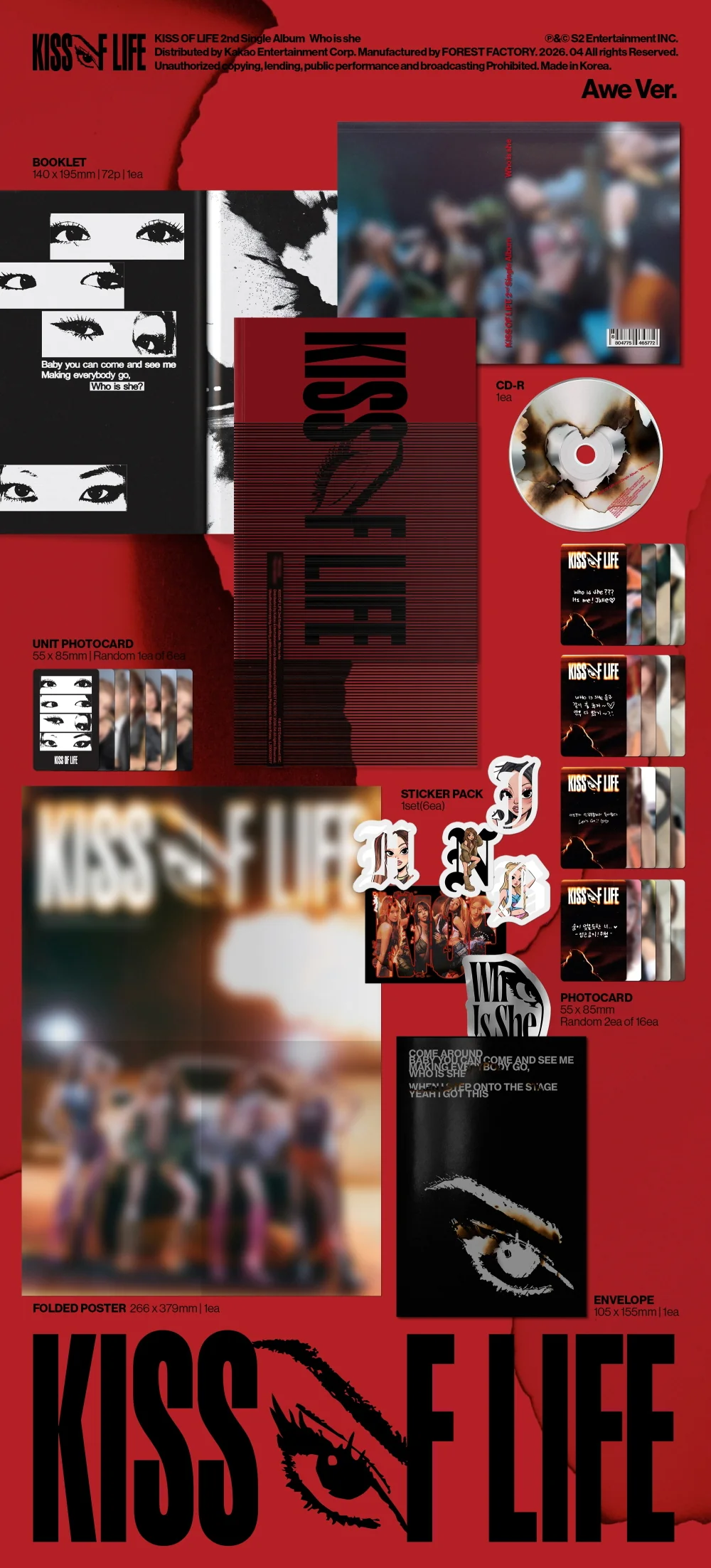 KISS OF LIFE - 2nd Single Album Who is she [Awe Ver.] - Image 2
