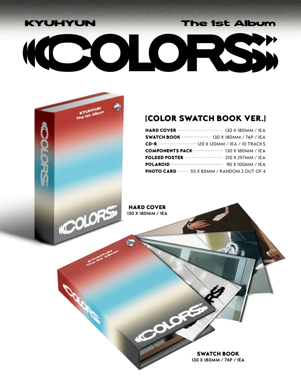 KYUHYUN - COLORS [Color Swatch Book ver.] 1st Album - Image 2
