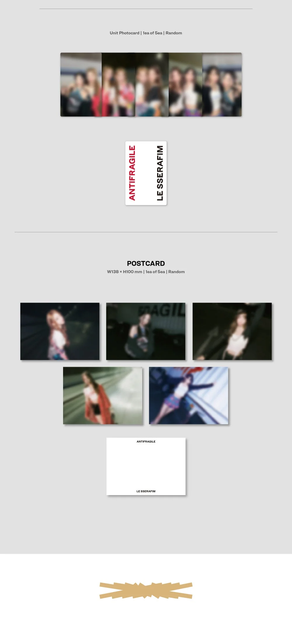 LE SSERAFIM - 2nd Mini Album ANTIFRAGILE (COMPACT Random Ver.) CD - Image 5