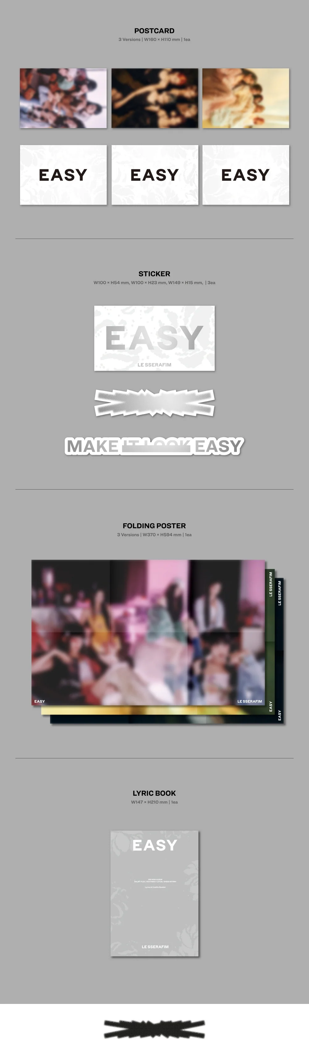 LE SSERAFIM - 3rd Mini Album EASY - Image 4