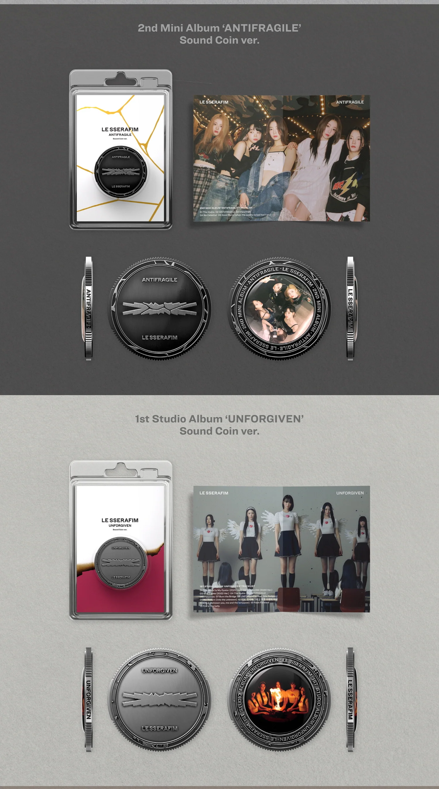 Le Sserafim - 6 Sound Coin Albums Set - Image 3