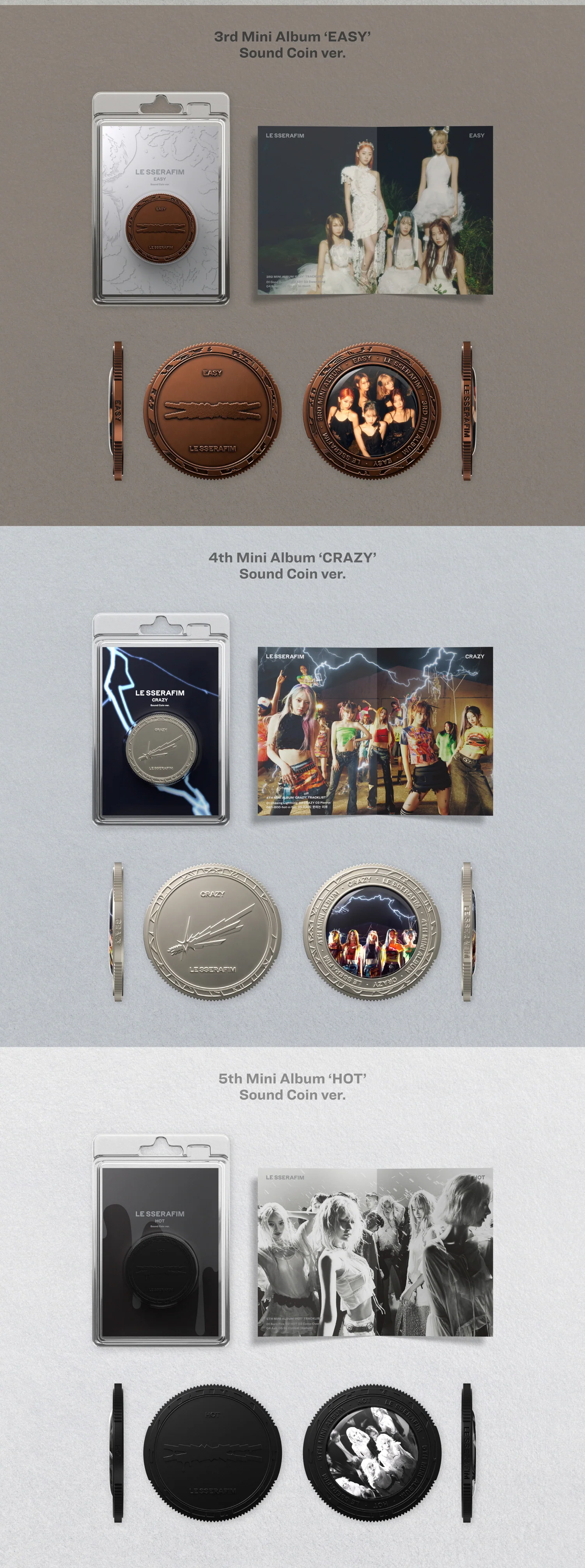 Le Sserafim - 6 Sound Coin Albums Set - Image 4