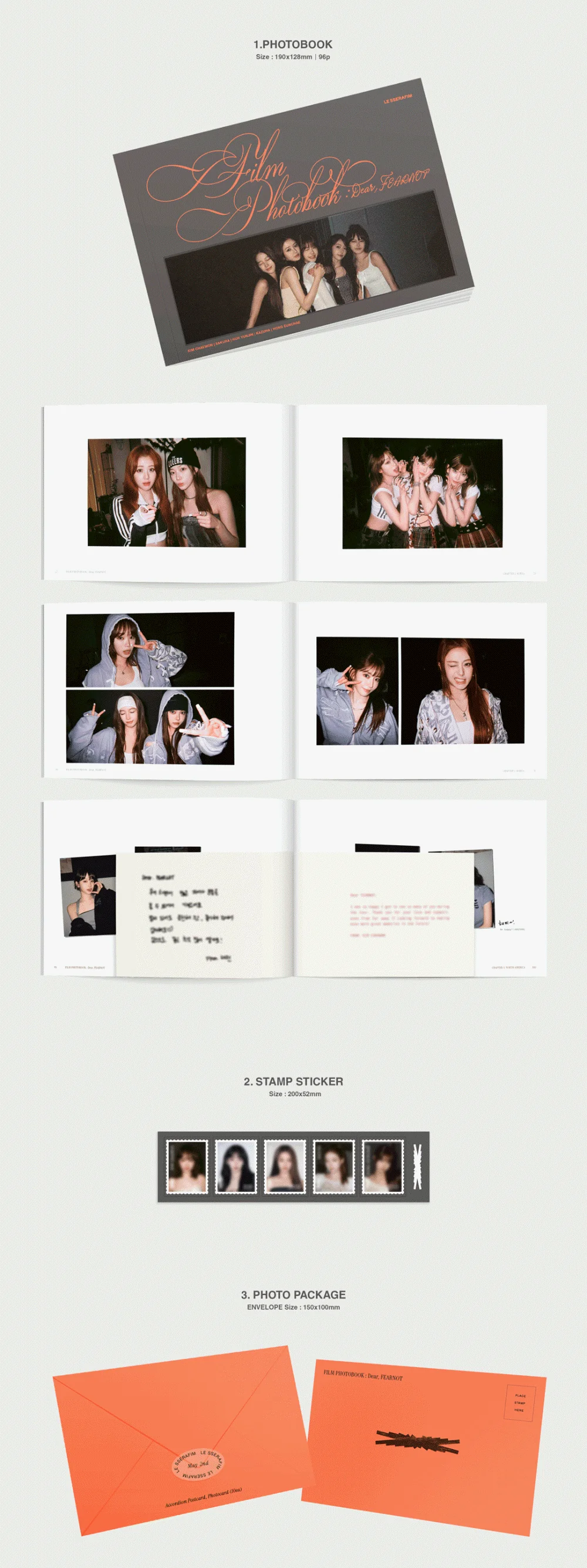 [WEVERSE EXCLUSIVE POB] LE SSERAFIM FILM PHOTOBOOK : Dear, FEARNOT - Image 3