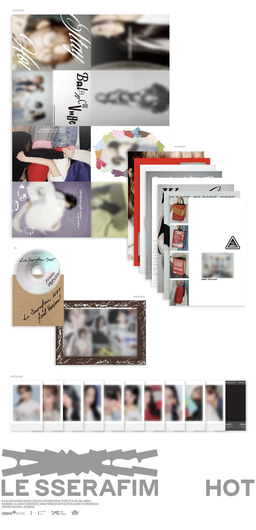 LE SSERAFIM - HOT [TIN CASE ver.] Album - Image 3