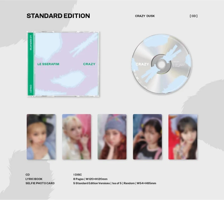 LE SSERAFIM - Japan 3rd Single Album CRAZY Standard Edition CD - Image 2