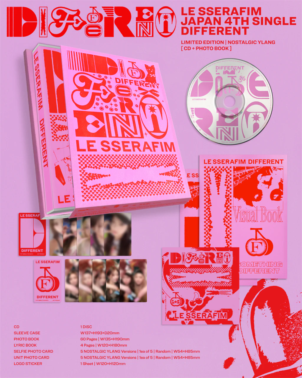 LE SSERAFIM - JAPAN 4th Single DIFFERENT [Limited / NOSTALGIC YLANG Edition] - Image 2
