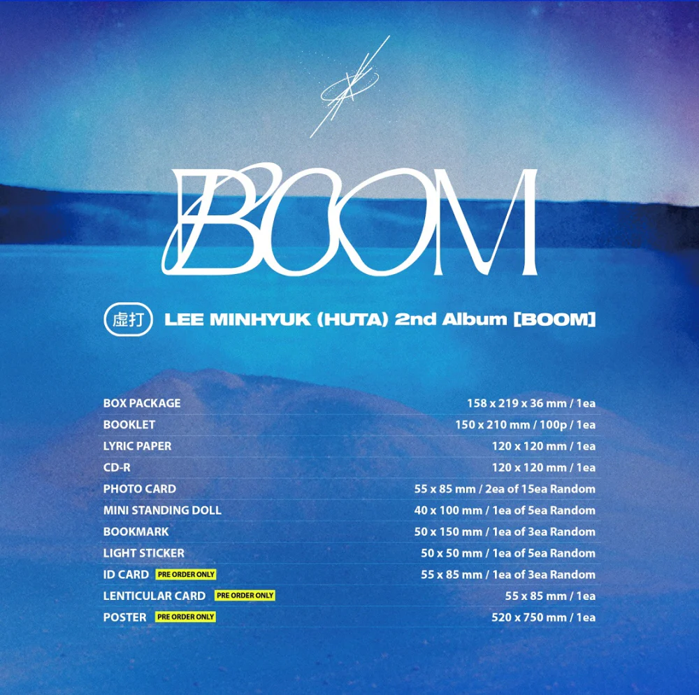LEE MIN HYUK HUTA BTOB - BOOM (Vol.2) Album - Image 2