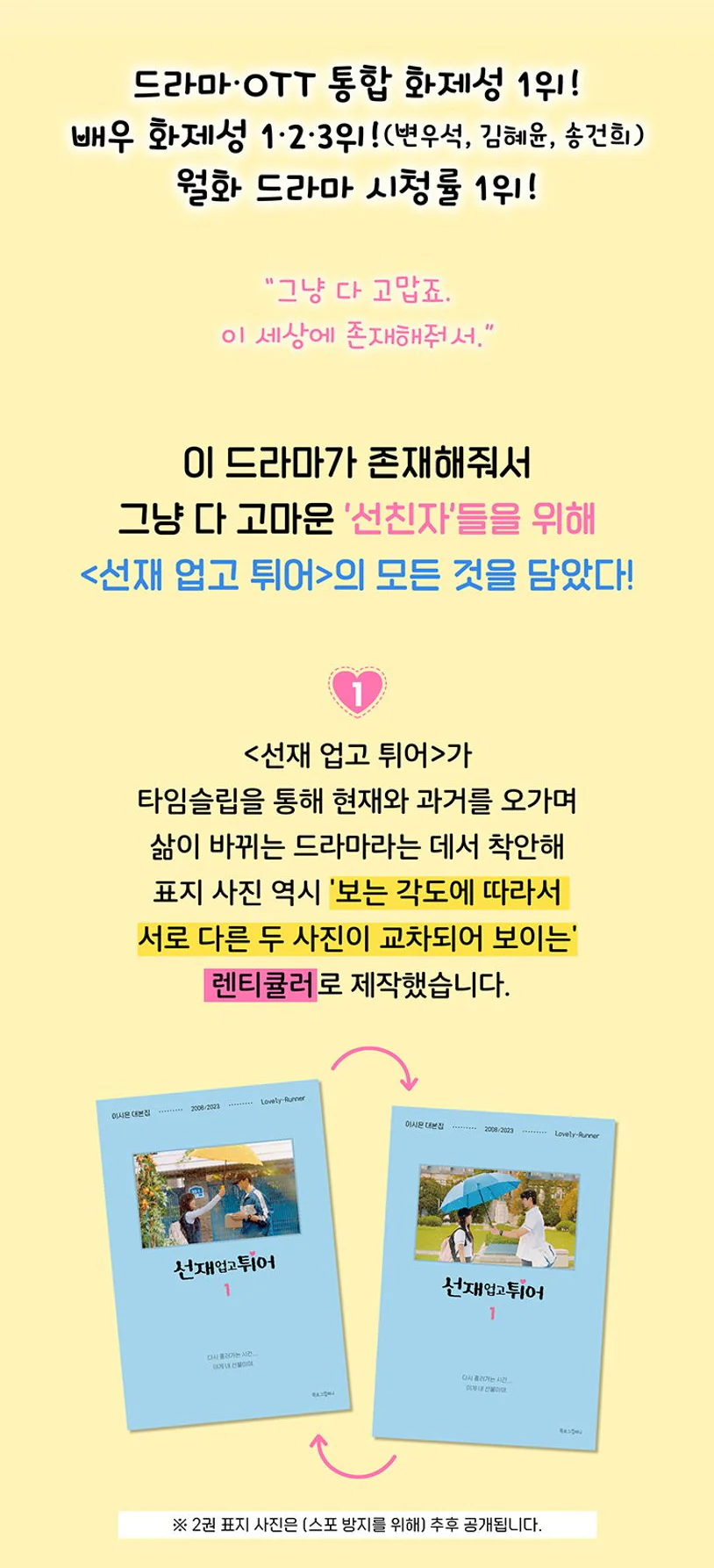 Lovely Runner 선재 업고 튀어 TV Script Book Vol.1+Vol.2 SET - Image 3