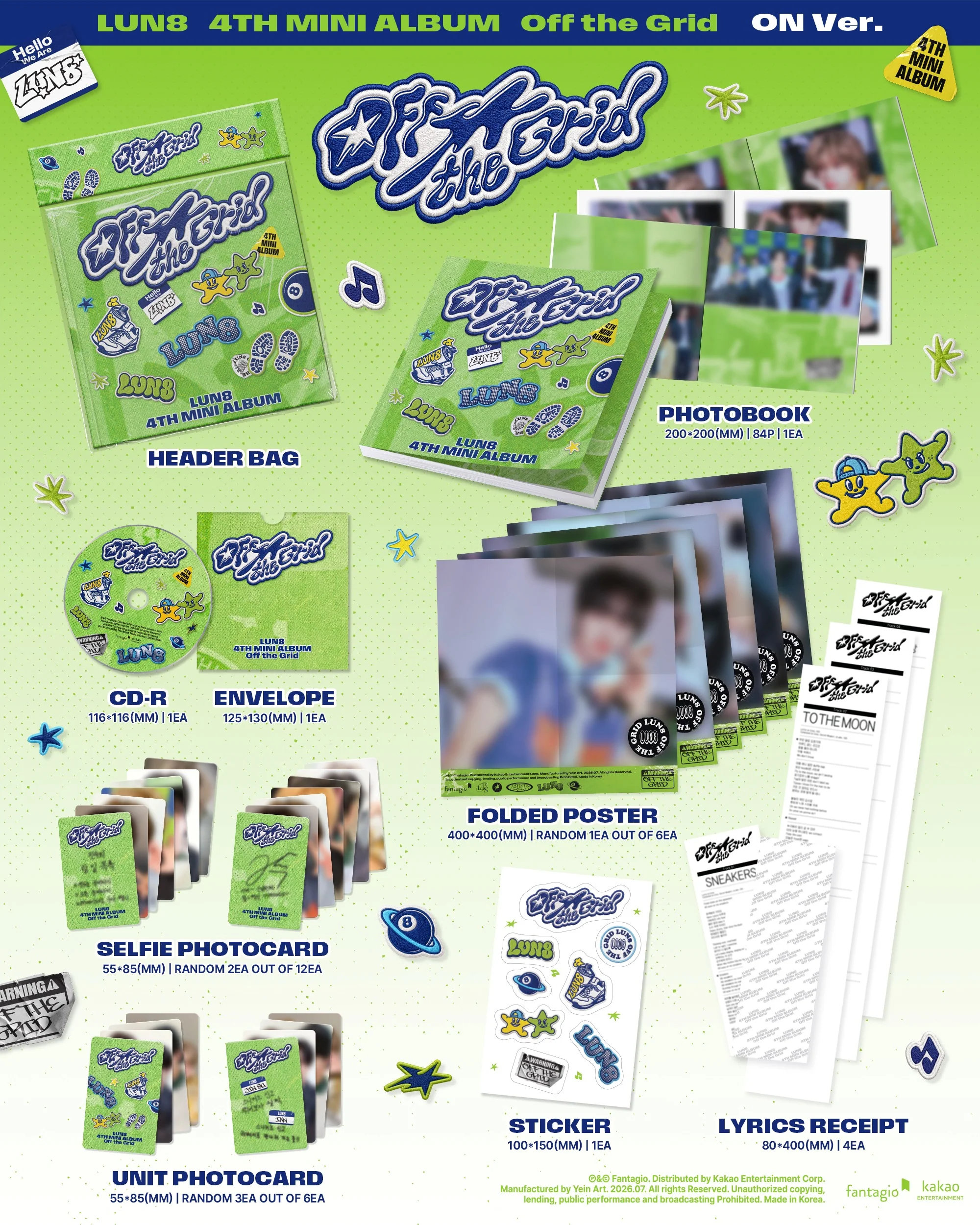LUN8 - 4th Mini Album Off the Grid CD - Image 3