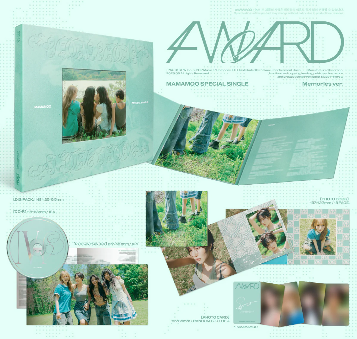 Mamamoo - 4WARD [Digipack ver.] Special Single Album - Image 2