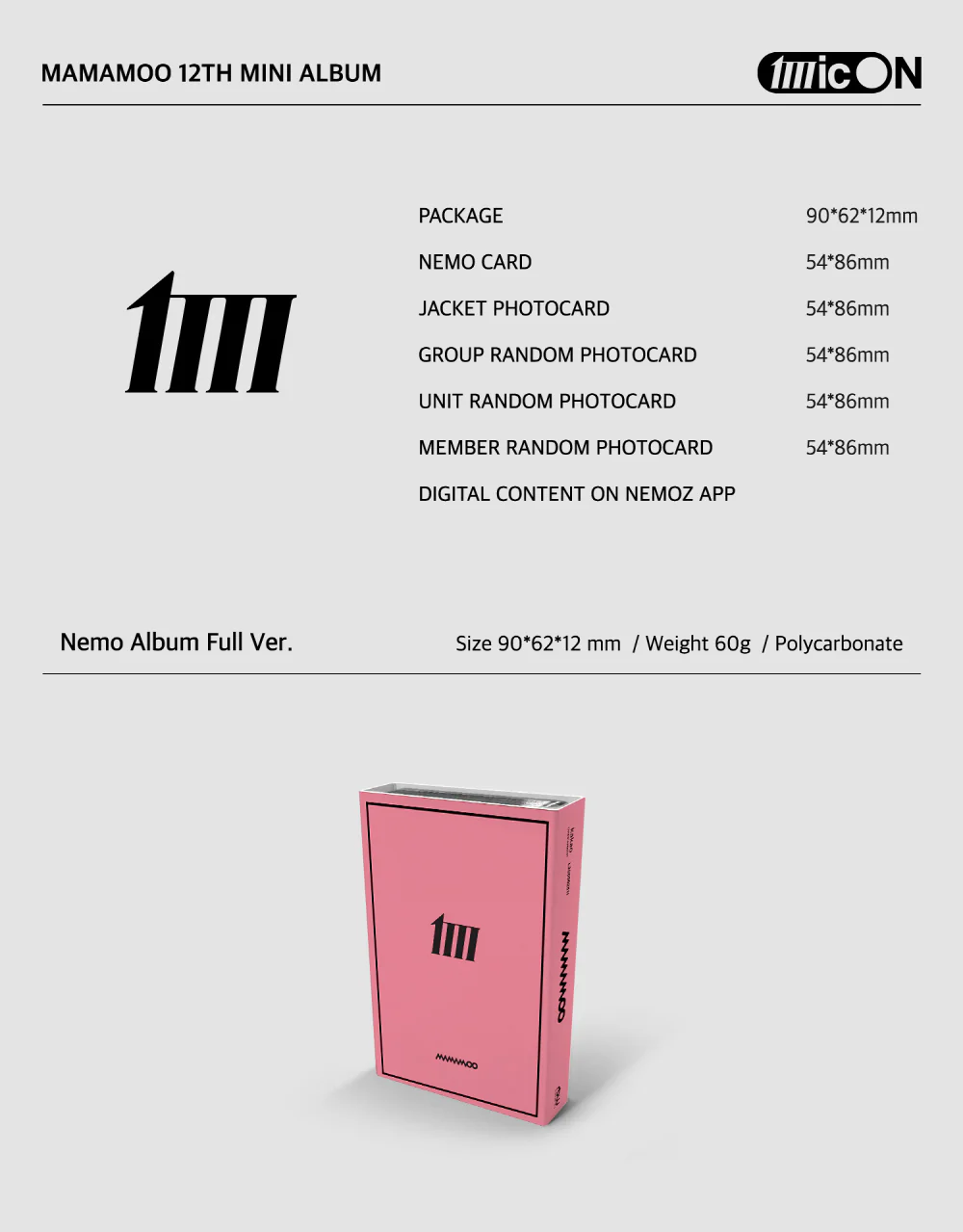 MAMAMOO - MIC ON [NEMO ver.] Album+Free Gift - Image 2