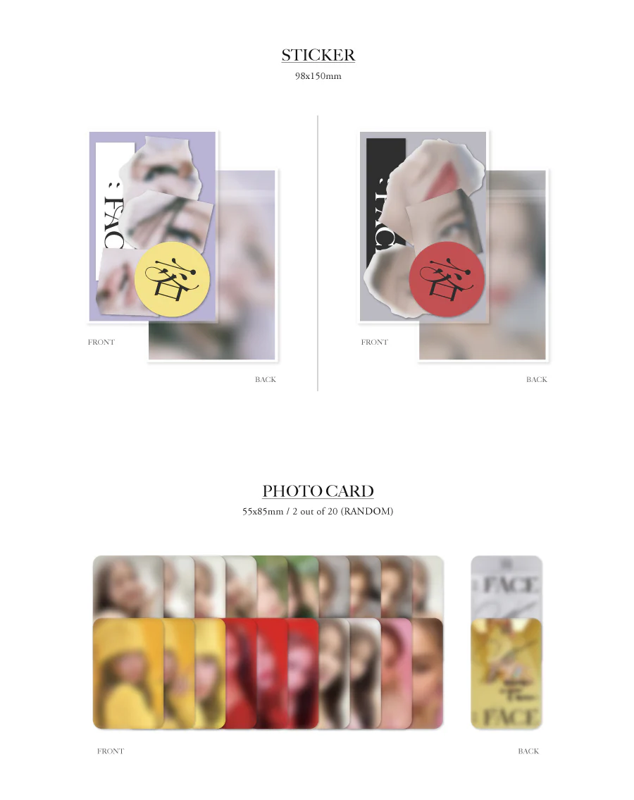 MAMAMOO SOLAR - 容 : FACE (1st Mini Album) +Extra Photocards Set - Image 5