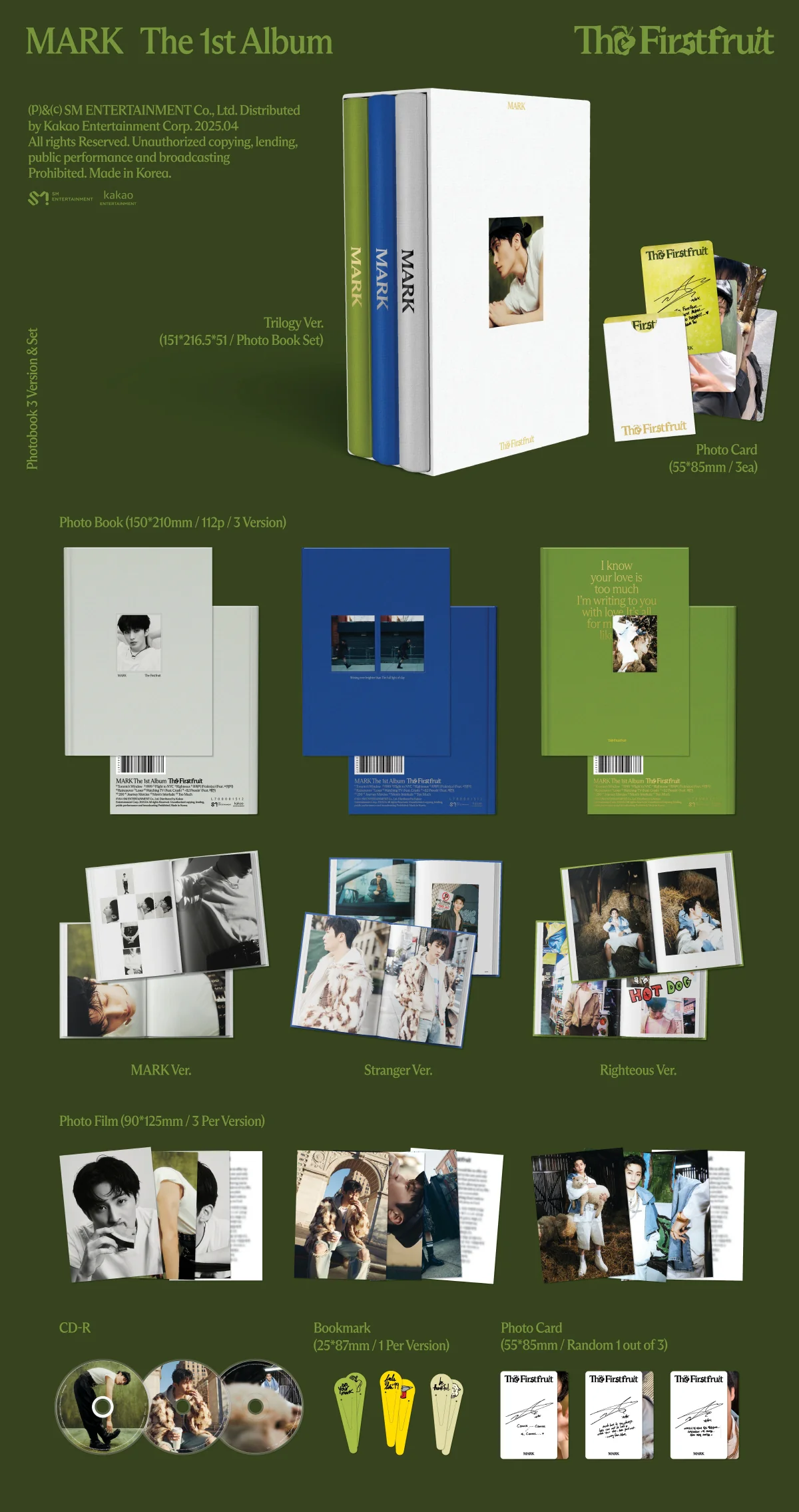 Mark NCT - The Firstfruit [Trilogy ver.] 3 Photobook Set - Image 2
