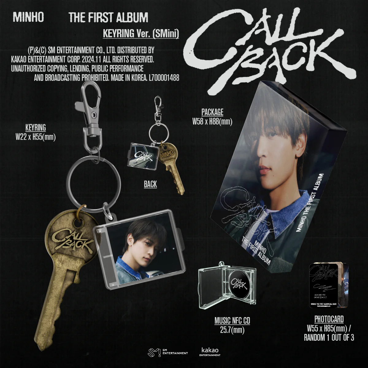 MINHO - CALL BACK [Keyring Ver.] Smart Album - Image 2