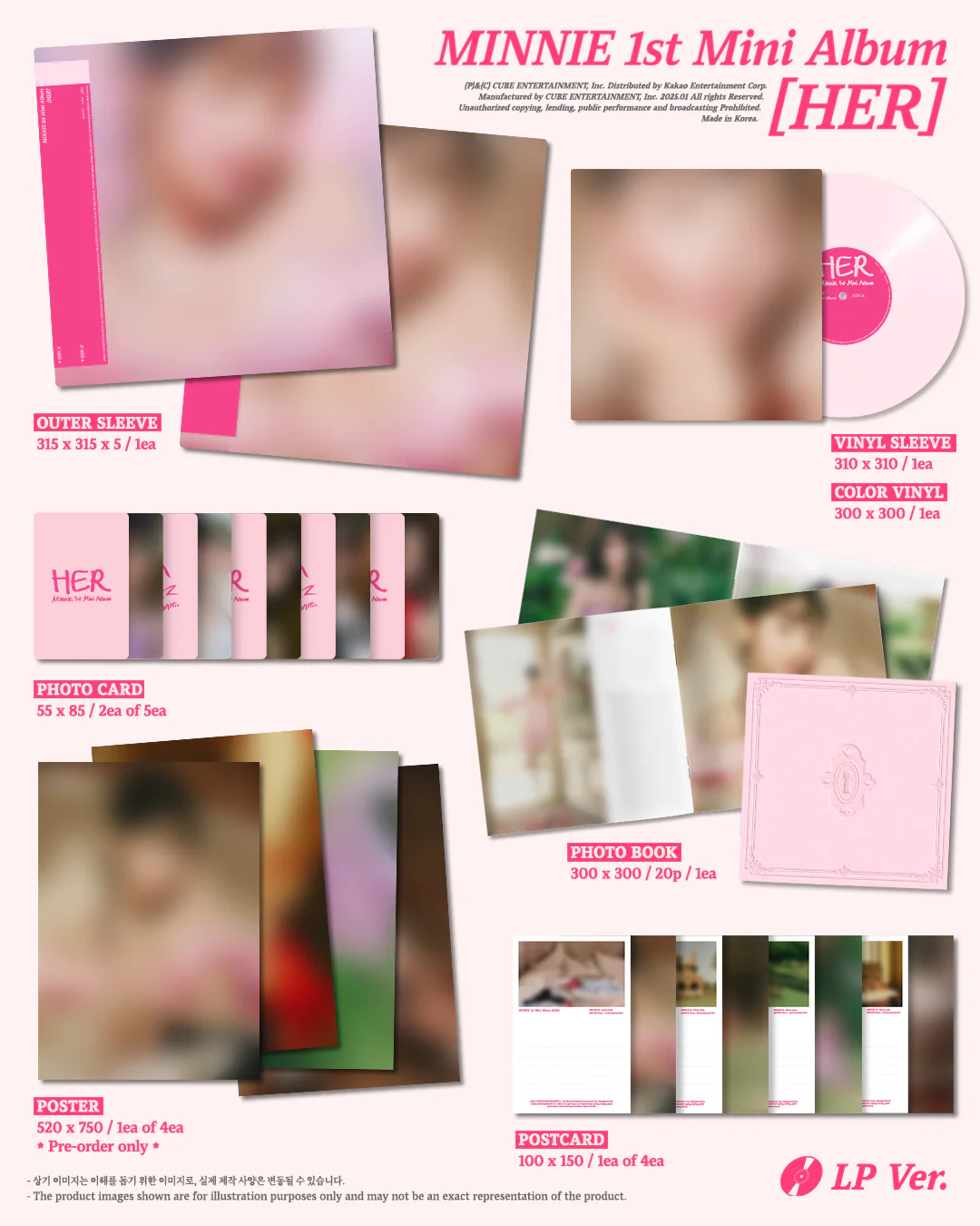 MINNIE - 1st Mini Album HER [LP ver.] + Folded Poster - Image 2
