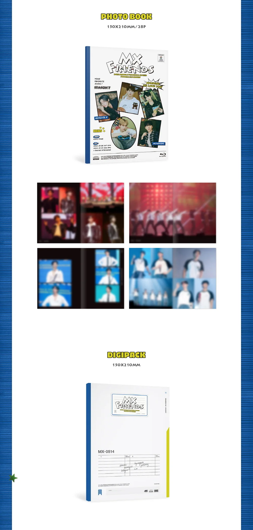 MONSTA X - 2023 MONSTA X 7TH OFFICIAL FANCLUB MONBEBE FAN-CONCERT MX FRIENDS Blu-ray - Image 3