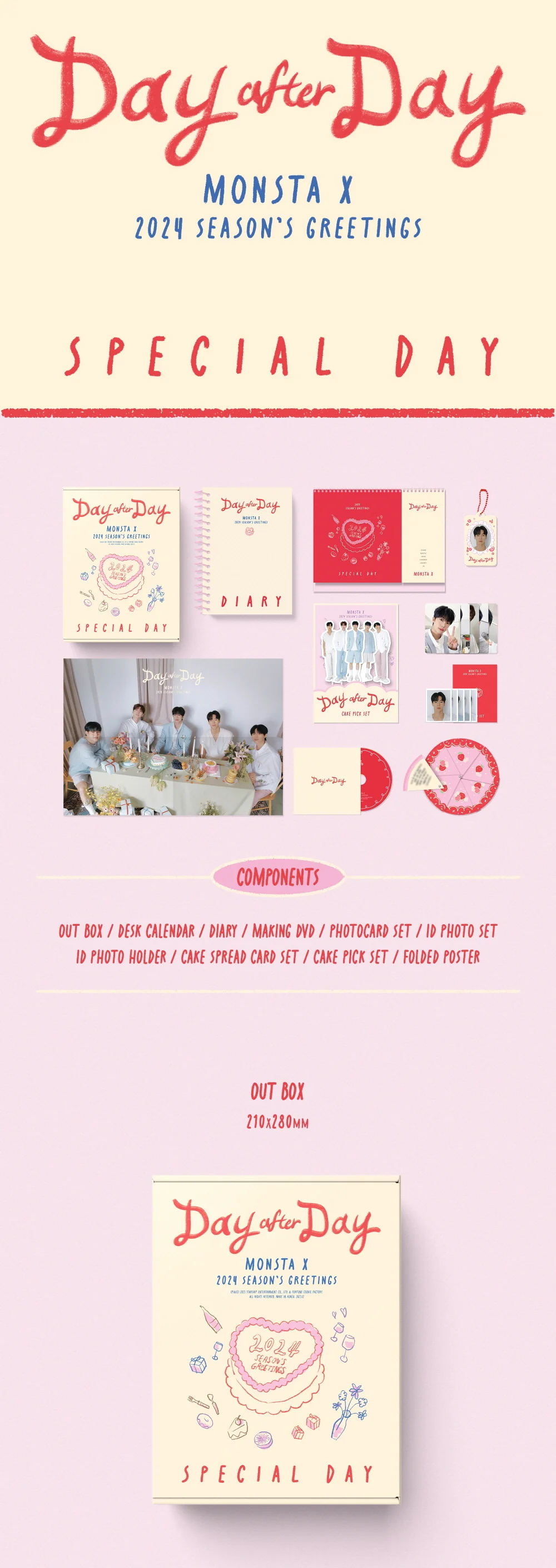 MONSTA X - 2024 SEASON'S GREETINGS [Day after Day] SPECIAL DAY ver. - Image 3