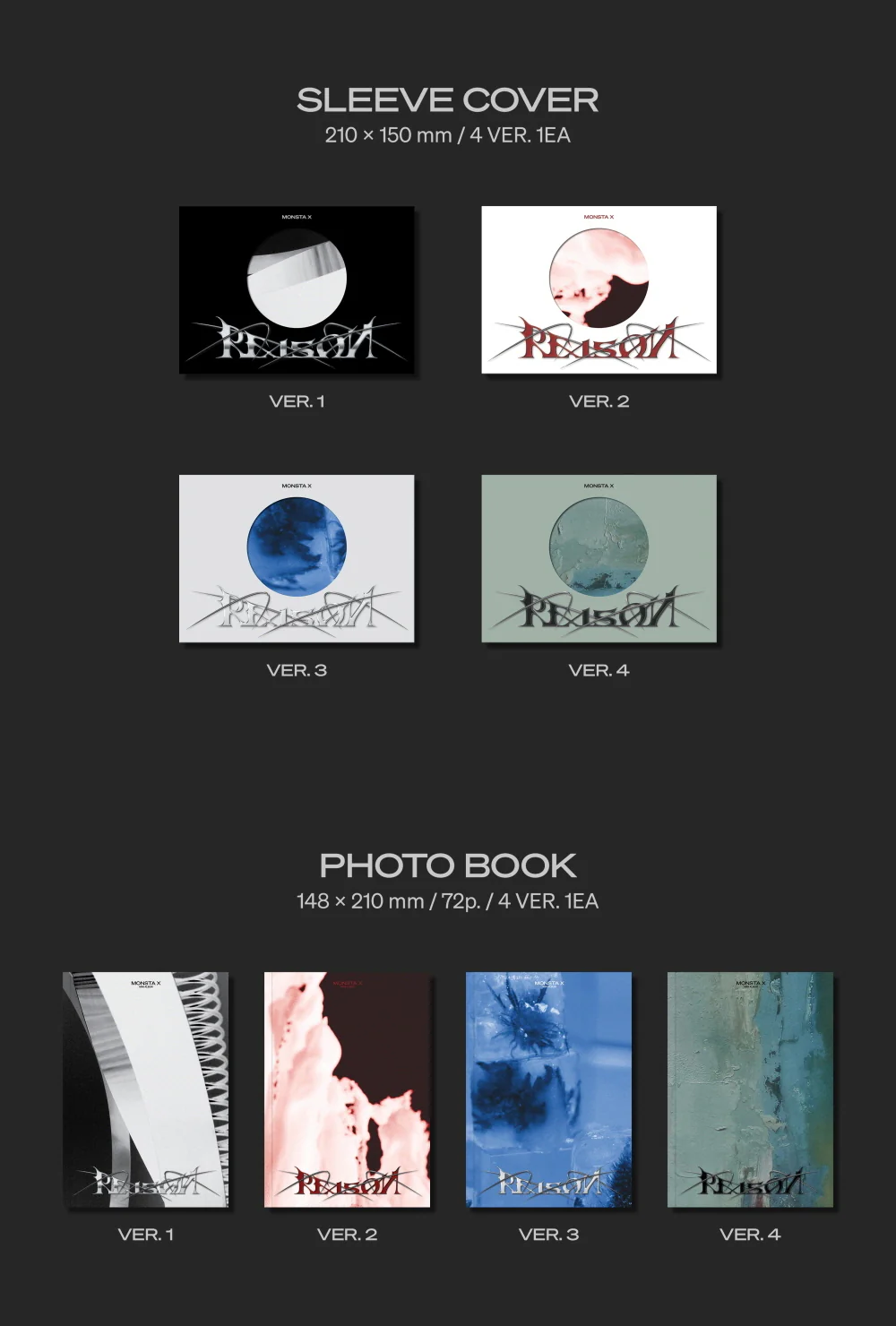 MONSTA X - REASON 12th Mini Album+Pre-Order Benefit - Image 3