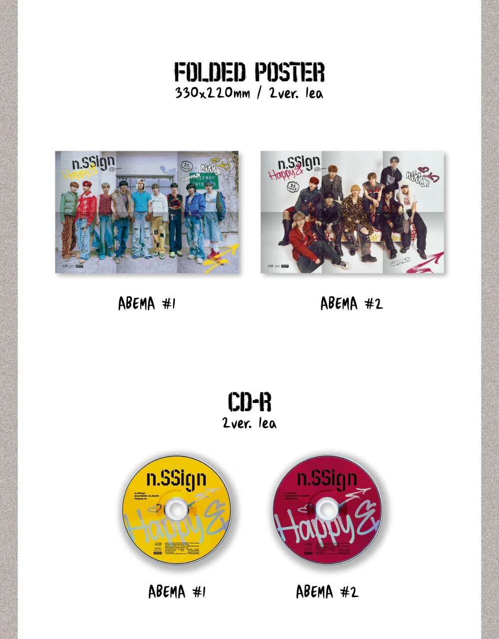 n.SSign - 2nd Mini Album Happy & [ABEMA ver.] - Image 3