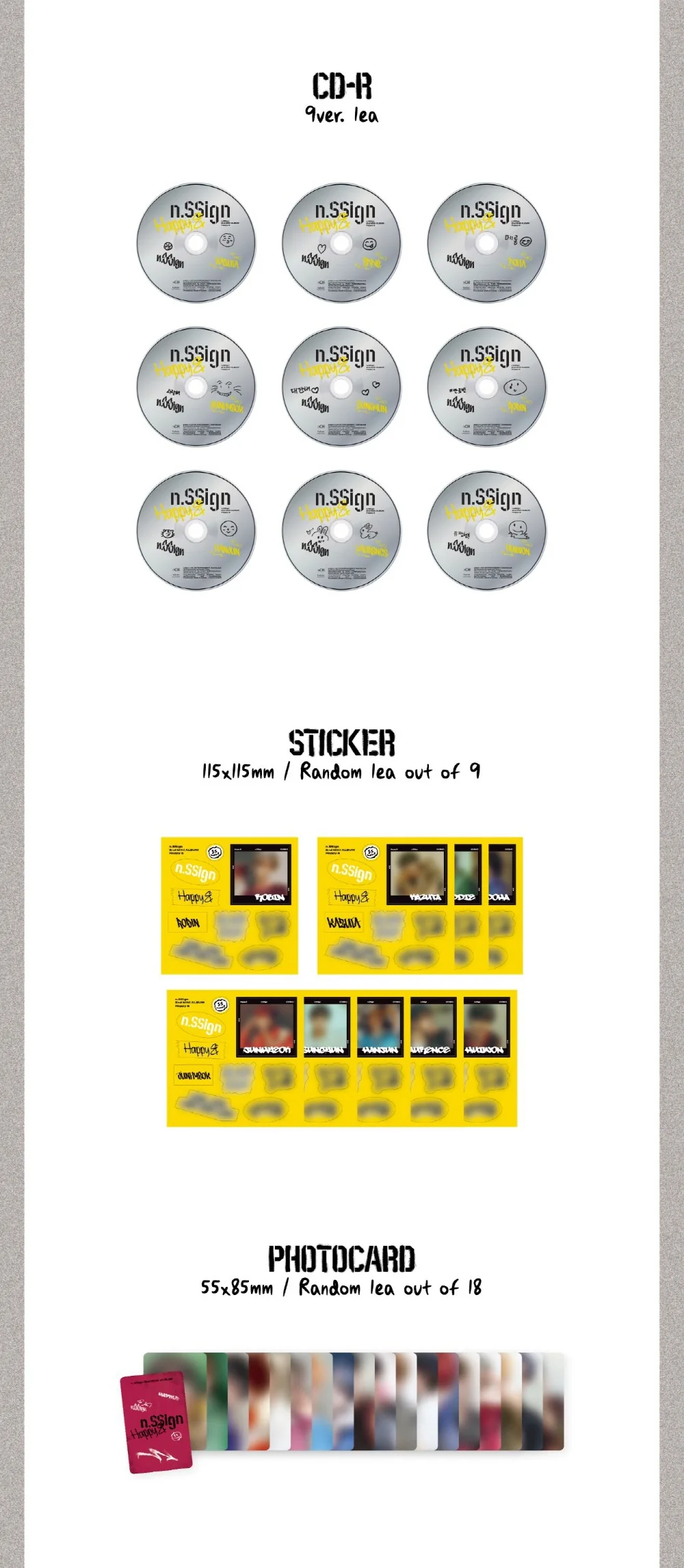 n.SSign - 2nd Mini Album Happy & [Digipack ver.] - Image 4