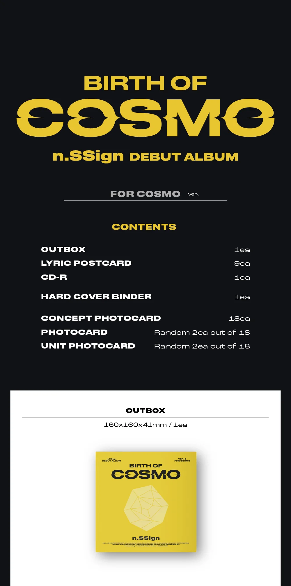 n.SSign - DEBUT ALBUM : BIRTH OF COSMO [FOR COSMO ver.] - Image 2