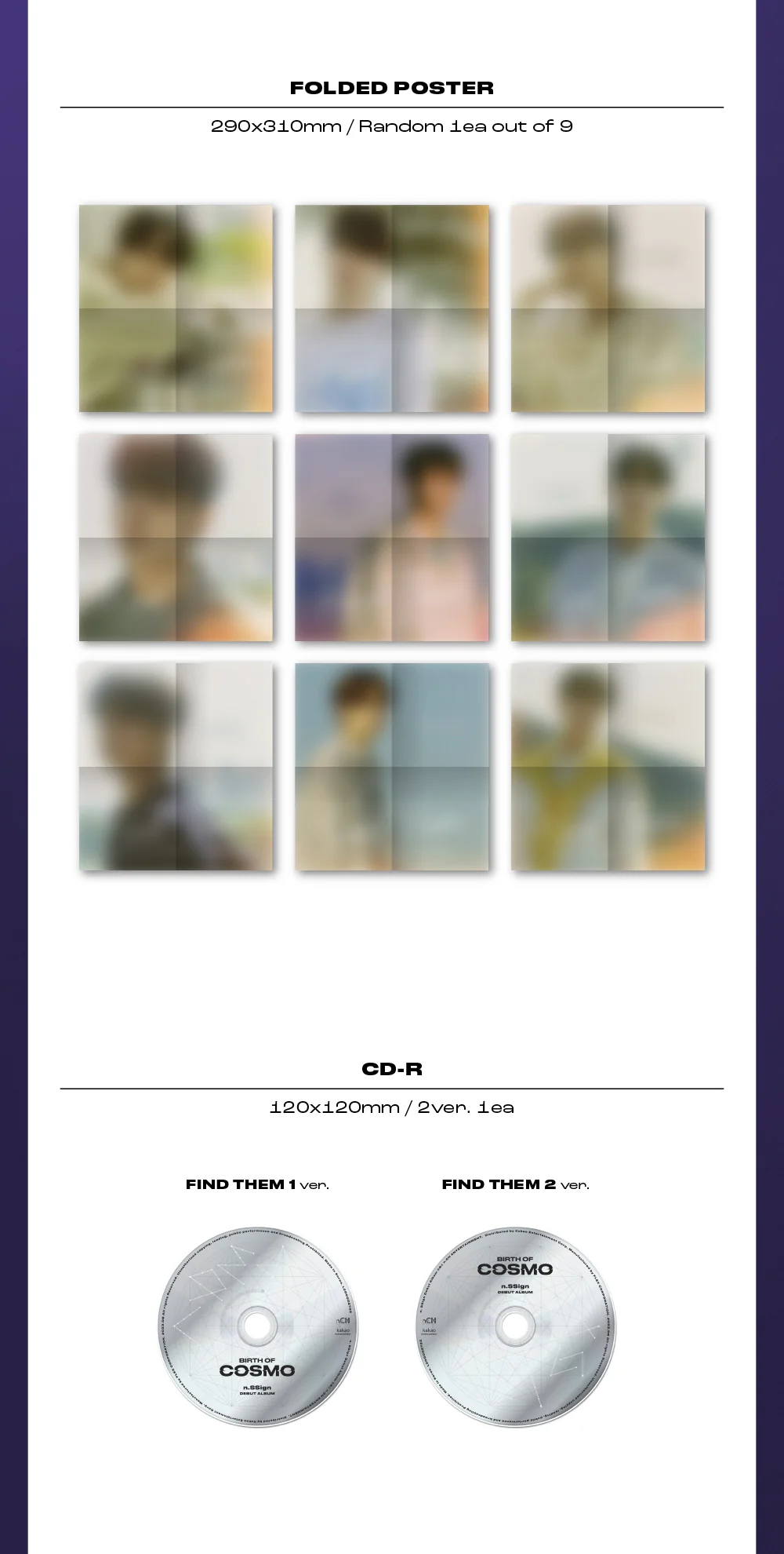 n.SSign  - DEBUT ALBUM : BIRTH OF COSMO [FIND THEM VER.] CD - Image 3