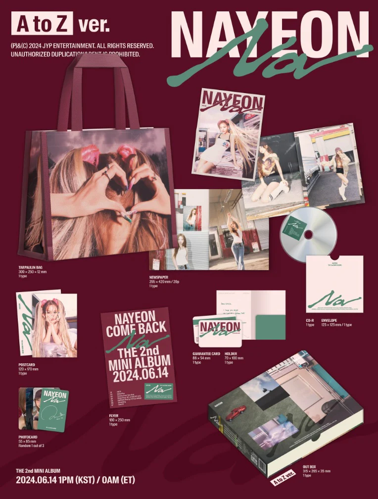 NAYEON TWICE - 2nd Mini Album Na Limited Edition A to Z version CD - Image 2